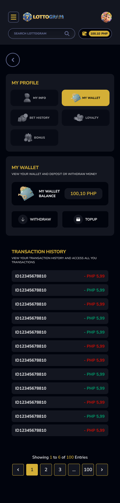 Mobile - My Wallet